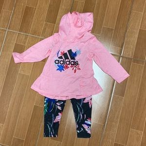 Adidas hooded jogging suit. Size 12months